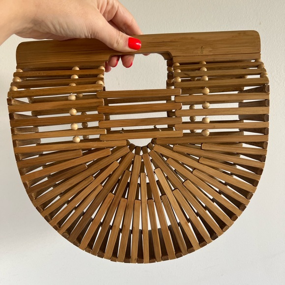 Structured Wooden Handbag - Picture 1 of 3